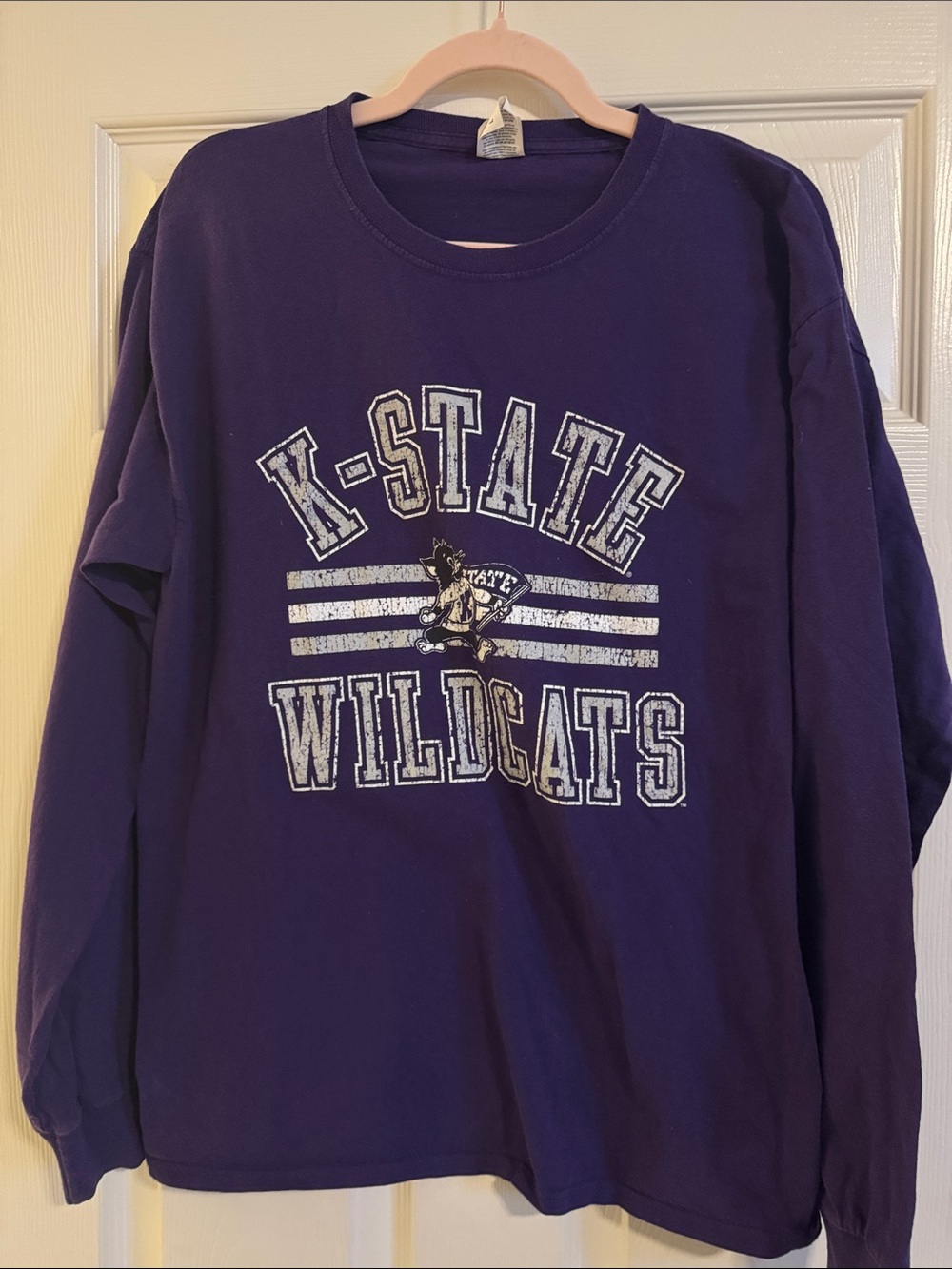Purple K-State Wildcats Long Sleeve Tee